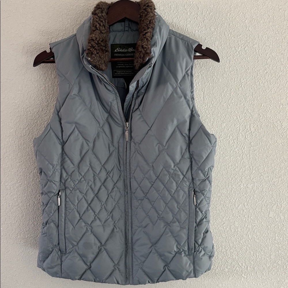 Eddie Bauer light blue  goose down puffer vest